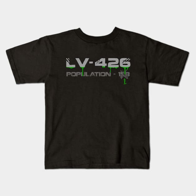 LV-426 Colony Sign Kids T-Shirt by BoneheadGraphix